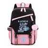 Katseye K-Pop Girl Group Print Backpack Color Block Large Capacity School Bag 60627