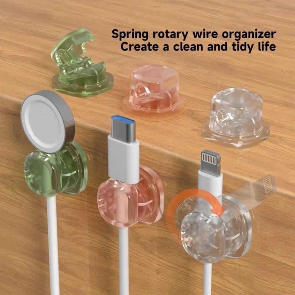 Adjustable Wire Organizer Clip Adhesive Backed Cable Manager Cable Organizer Holder  For Nightstand