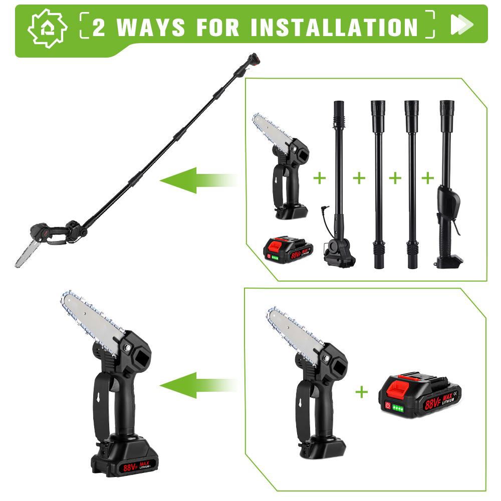 3500 Вт 2,25 м аккумуляторная электрическая высокая пила для веток телескопическая цепная пила секатор домашний садовый инструмент для обрезки для Makita 18 В аккумулятор