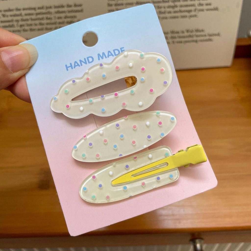 "2-Pack Y2K Fresh Juice Series Duckbill Hair Clips - Cute, Seamless, Side Bang Accessories"