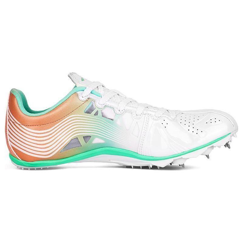 Li-Ning Удобные амортизирующие нескользящие прочные низкие кроссовки для бега унисекс оранжевые белые AJJS001-3