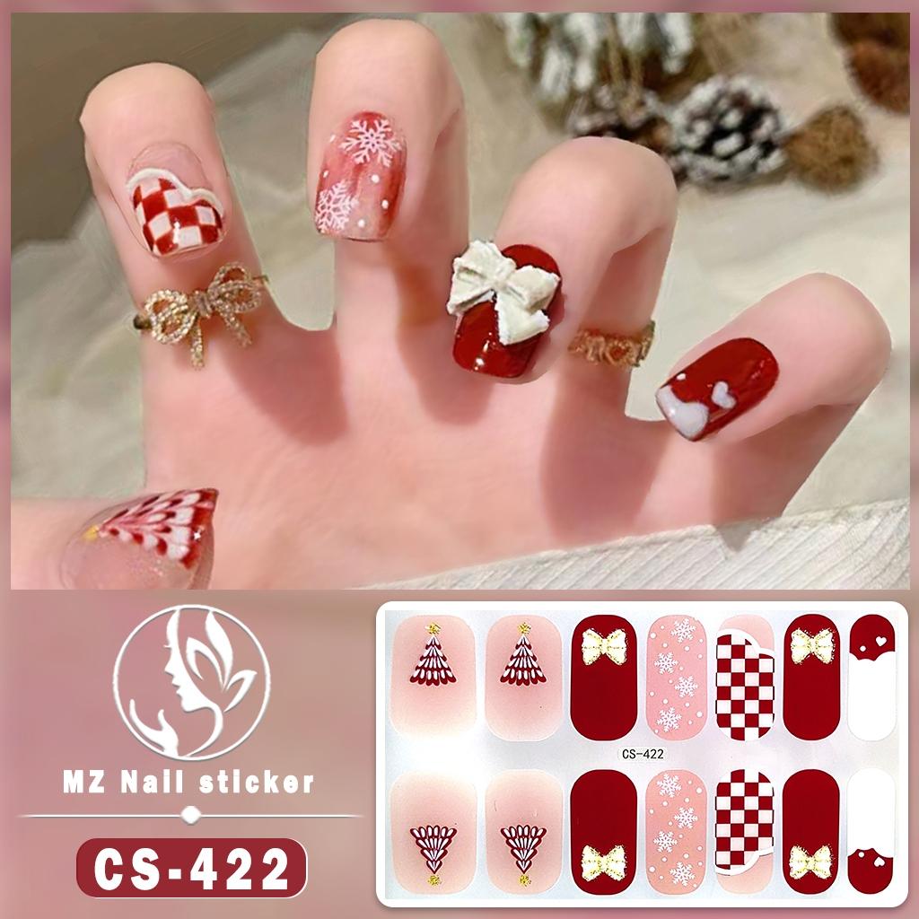 [New Arrival] CS Series 14-Finger Christmas Style Nail Stickers, Cute Fun Multi-Color Optional Whitening Temperament