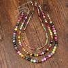 Retro Colorful Tourmaline Beaded Necklace for Women - Versatile High-End Vintage Choker