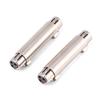 2Pcs 3 Pin XLR Female To Female Audio Microphone Mic Adapter Connector