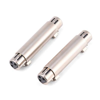 2 шт. 3-контактный XLR гнездо-гнездо аудио микрофонный адаптер-разъем