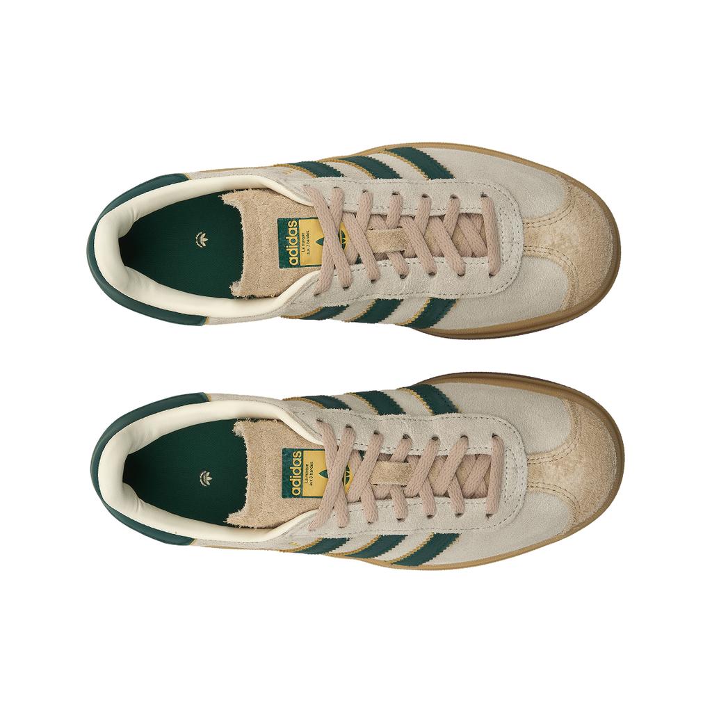adidas Gazelle Bold Cream Collegiate Green Женские кроссовки Кремово-белые Magic-Beige ID7056
