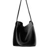 Small Simple Portable Shoulder Bag Niche Design Sense Work Commuter Bag Versatile Soft Leather Bucket Bag Women