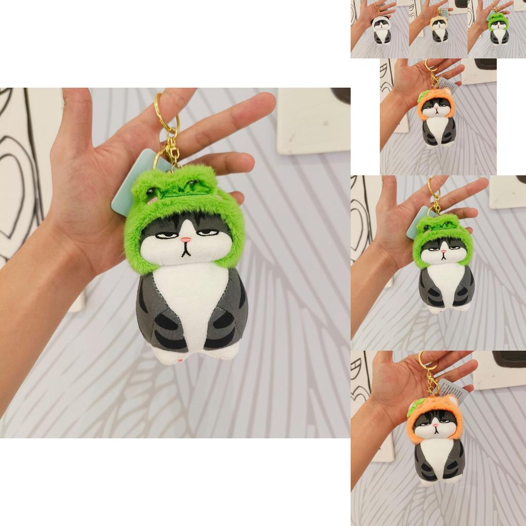 Adorable Cartoon Plush Cat Keychain Cute Soft Toy Personalized Backpack Charm