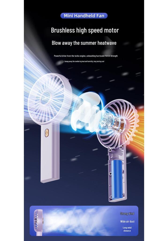 USB Mini Portable Fan: Handheld and Desktop Electric Fan for Students and Office Use