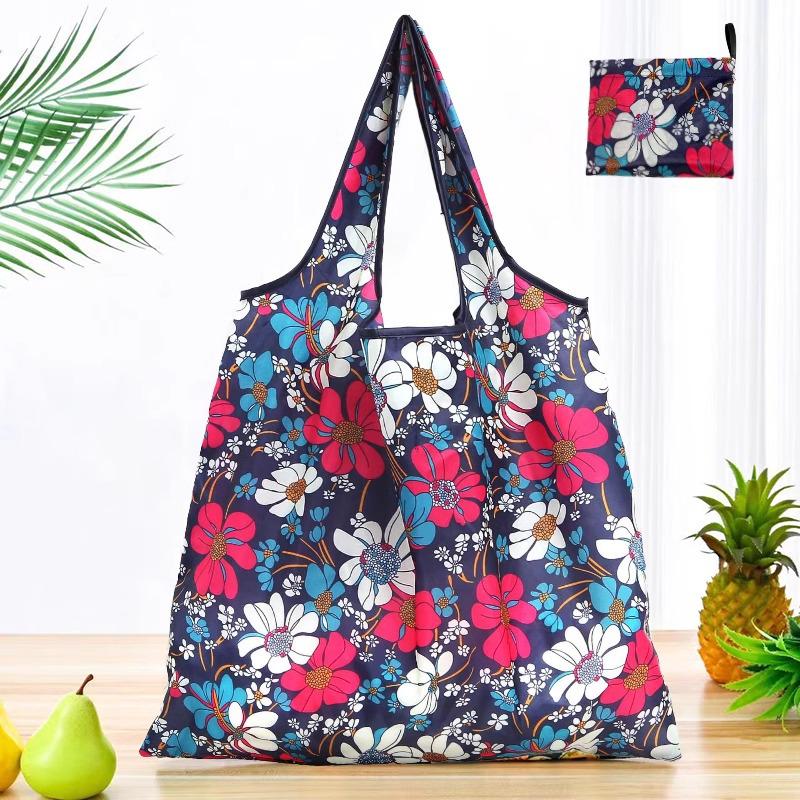 Foldable Large Capacity Non-Woven Grocery Tote Bag with Cartoon Design