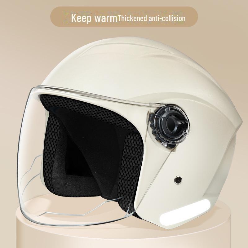 3C Certified Electric Motorcycle Helmet: Unisex Half Helmet for All Seasons, Provides Summer Ventilation and Winter Warmth