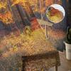 Autumn Park Forest Sheer Curtains Living Room Window Tulle Curtains For Bedroom Kitchen Home Decoration Voile Drapes