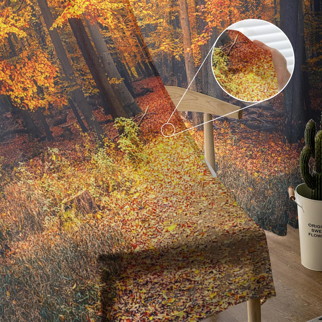 Autumn Park Forest Sheer Curtains Living Room Window Tulle Curtains For Bedroom Kitchen Home Decoration Voile Drapes