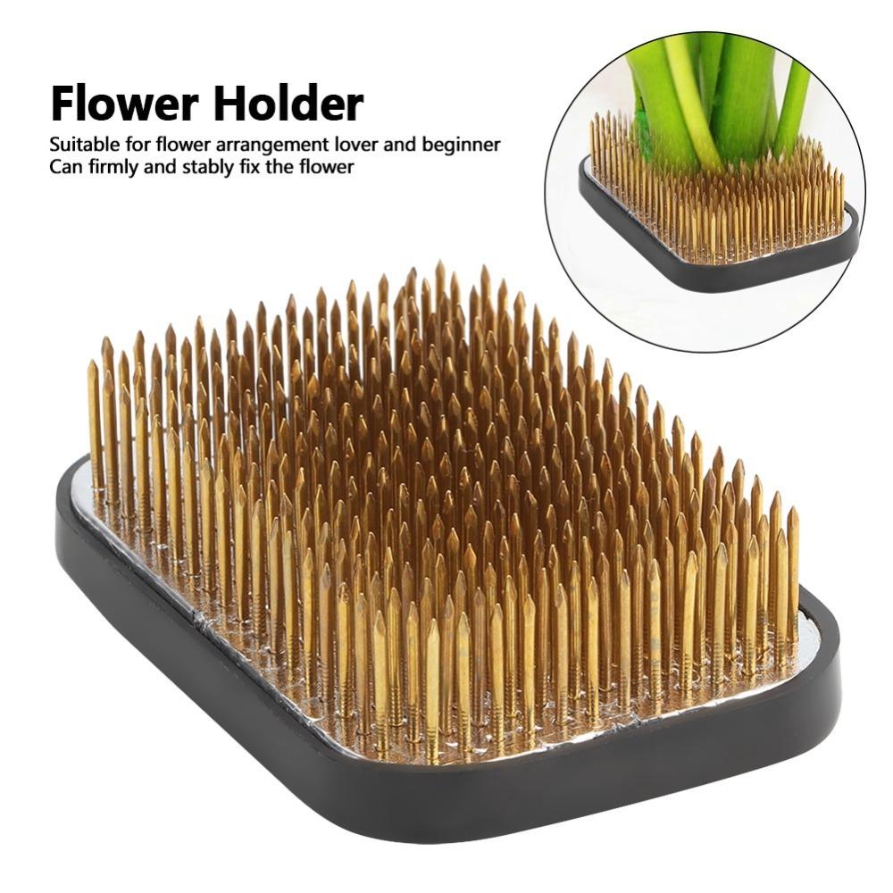 Brass Material Kenzan Flower Holder Compact Ikebana Arranger Tool Versatile Flower Frog Tool