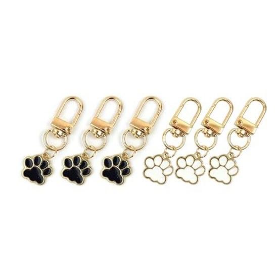 Take Meat Paw Key Holder Cat Dog Carabiner 6 Piece Set Stylish Cute Keyring Lightweight Animal Charm PR-NIKUKEY-6ST