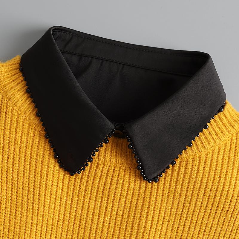 Women Fake Collar Blouse Sweater White Lapel Decor Detachable Collars For Women Black Lace False Collars Woman Lace Half Shirt