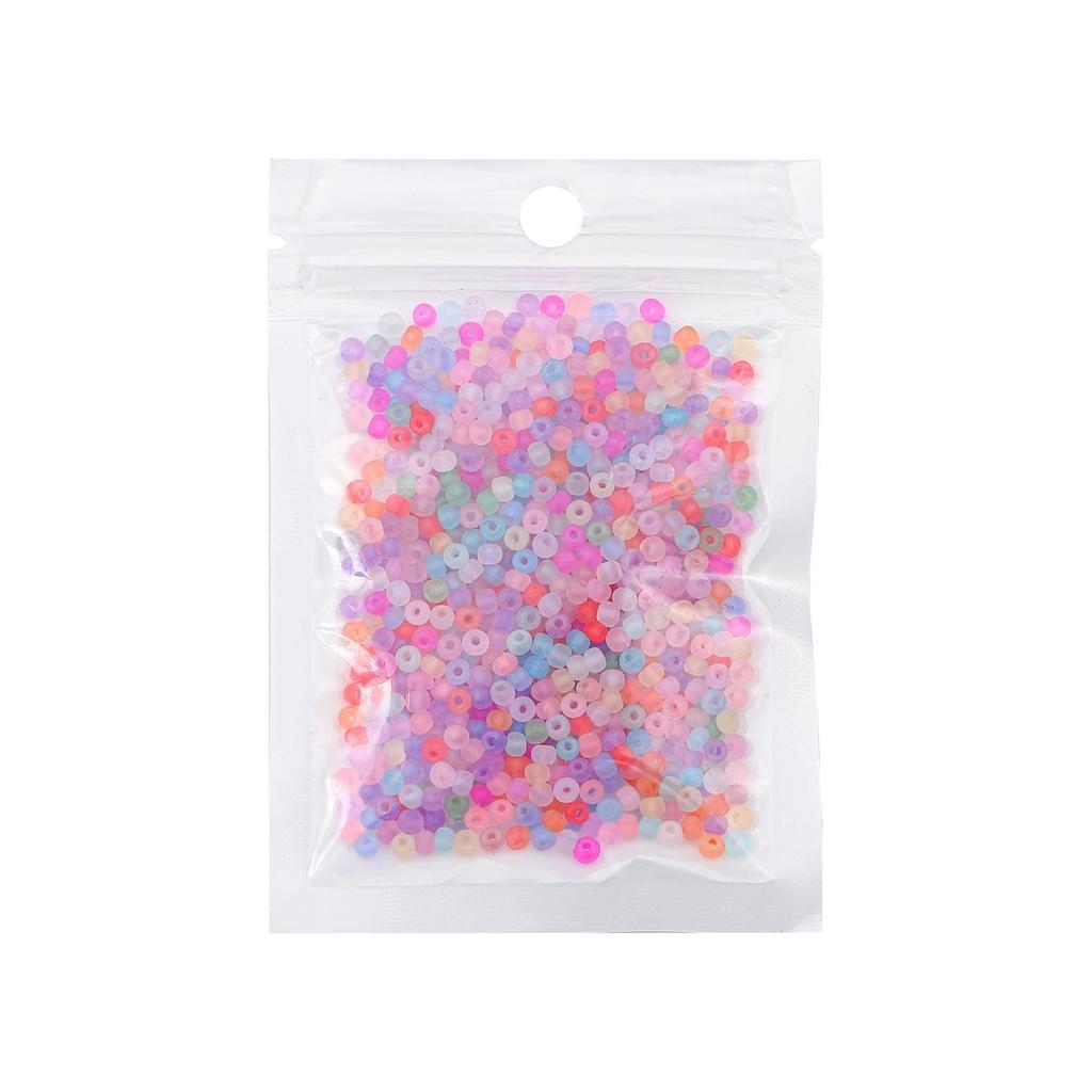 Высококачественные матовые стеклянные бусины-бисер разных цветов для изготовления украшений своими руками