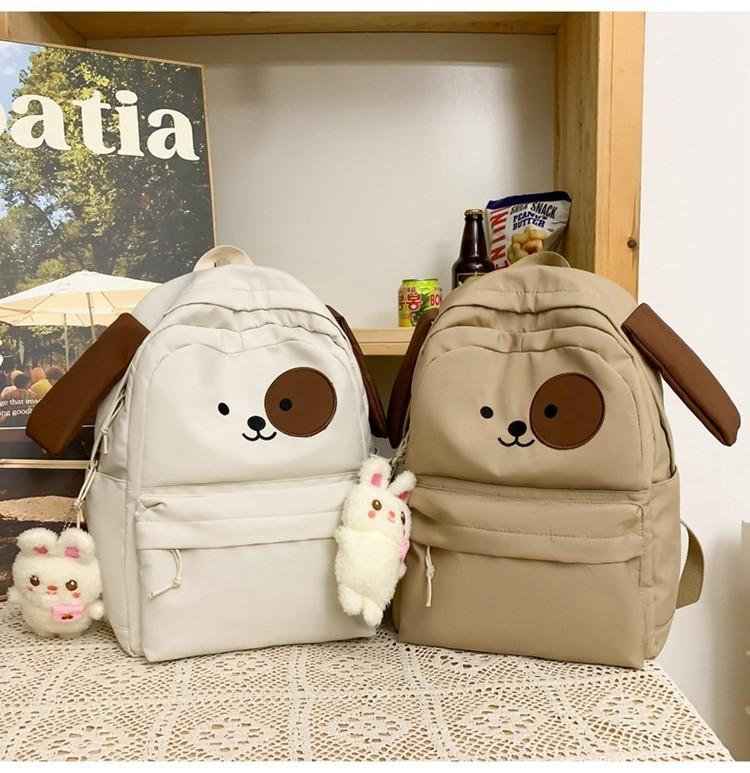 2023 New Cute Funny Dog Backpack Cartoon School Bag Nylon Water-resistant Backpack Girls 3-4 Grade