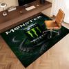 1 шт. Коврик с принтом логотипа Monster Energy - Мягкий, Моющийся, Нескользящий, для помещений, Гостиной, Домашнего офиса, Декоративный коврик, Декоративный для офиса