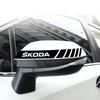 XOWS7 2PCS Car Styling Rearview Mirror Sticker Decoration Badge For skoda OCTAVIA RS FABIA KAMIQ KAROQ KODIAQ RAPID SCALA SUPERB