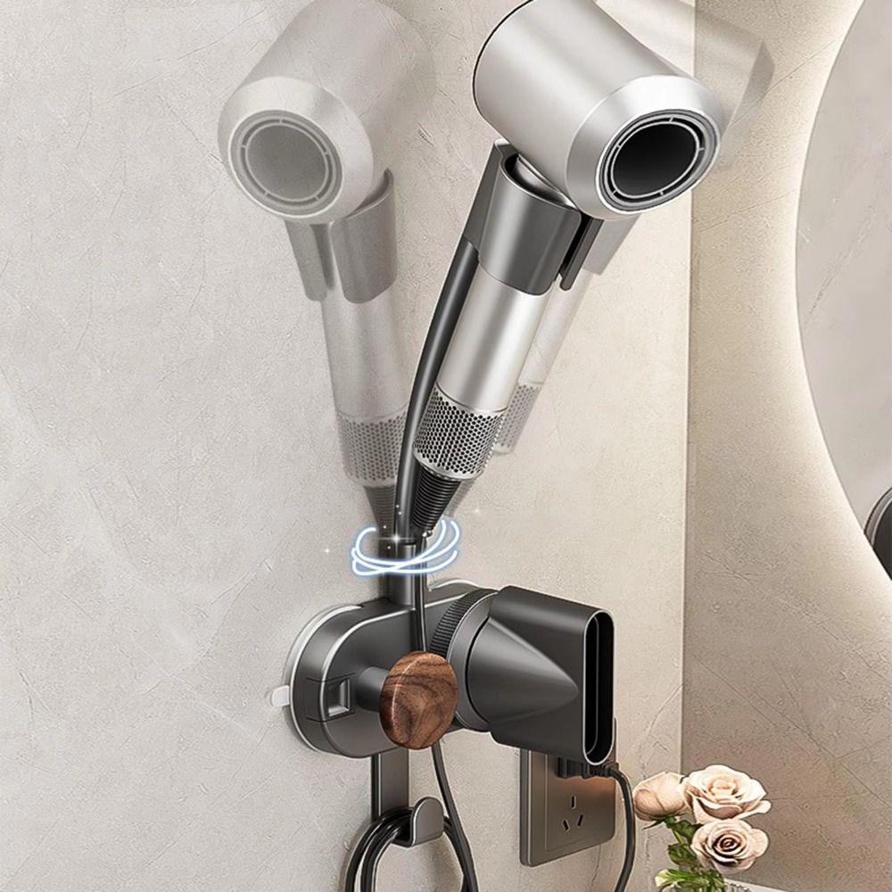 Non-punching Hair Dryer Stand Hands Free Hair Dryer Storage Bracket  Pet Grooming
