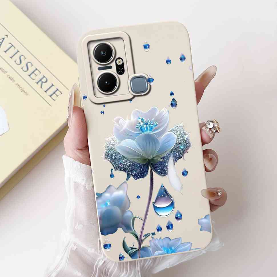 Чехол для Infinix Smart 6 Plus X6823C Роскошный Цветочный Модный Мягкий Силиконовый Чехол Для Телефона Infinix Smart 6Plus X6823 6.6"