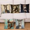 1 шт. Абстрактная забавная наволочка с животным ослом, квадратная, для спальни, дивана, для отдыха, удобная подушка, для автомобиля, гостиной, домашнее украшение