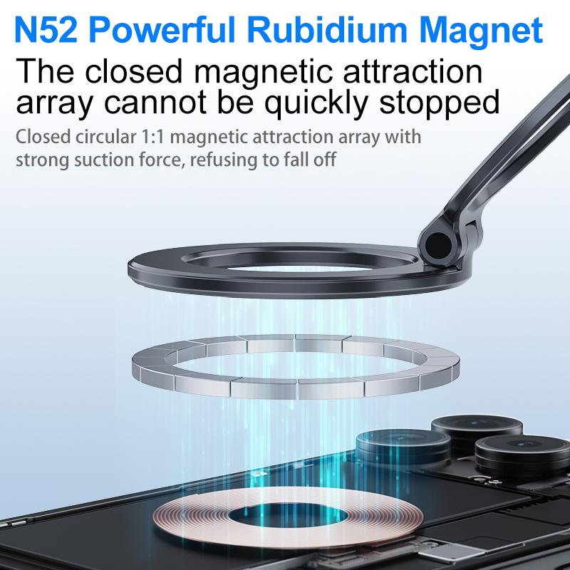 Сильный магнитный держатель для телефона Складная конструкция 360° Регулируемый Вакуумное крепление в автомобиле Для мобильного телефона Для xiaomi/iphone Прямые трансляции