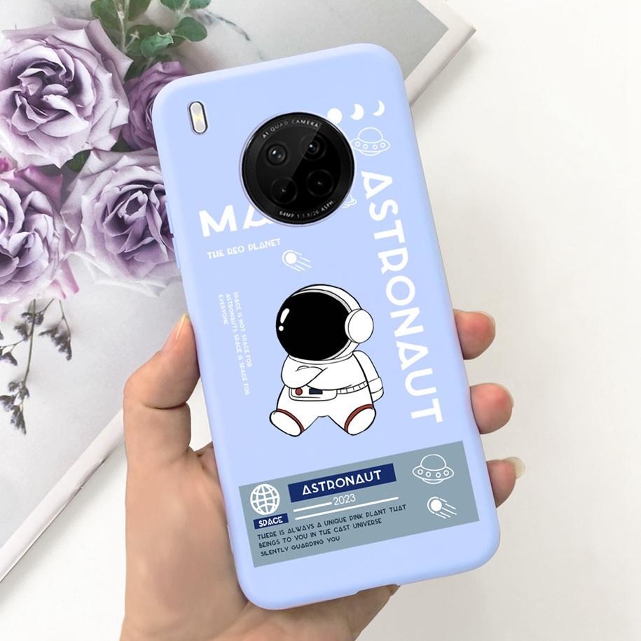 Для Huawei Y9a 2020 Силиконовый чехол FRL-22 FRL-23 Милый Астронавт Сердце Любви Тонкий Мягкий ТПУ Чехол для Телефона на Huawei Nova Y9a Y 9A Чехол