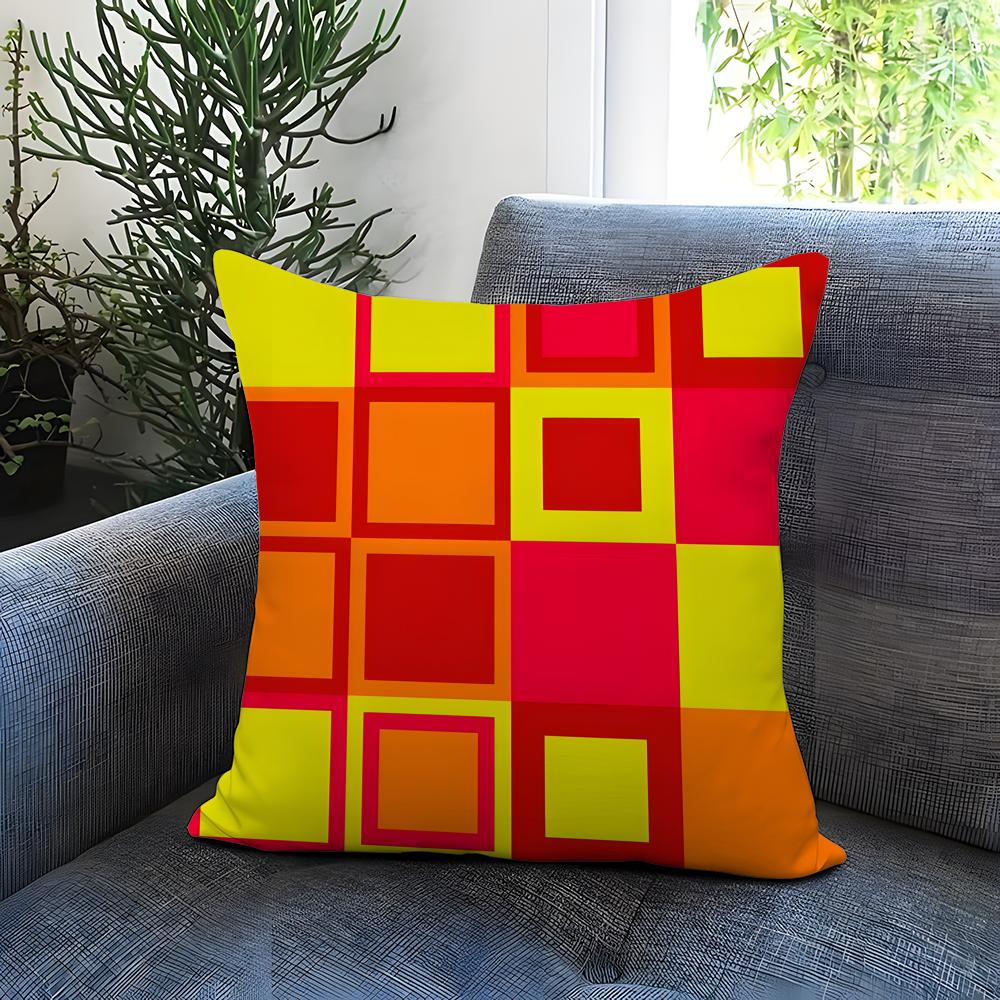 Artistic Background Patterns Cushion Cover Comfortable Reversible Pillow Cover Ideal for Car Sofa Bedroom  Beyond