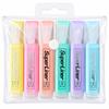 High-Capacity Fluorescent Marker Pen with Slanted and Thick Tips, Highlight and Mark, Includes Clip