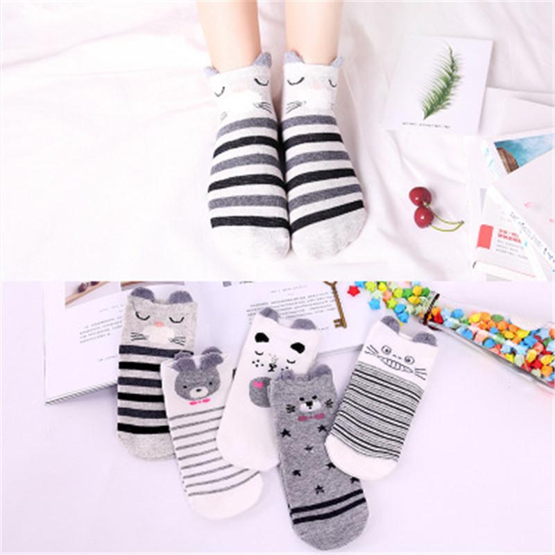 Women Cotton Socks Set Cute Cake Socks Kawaii Lovely Short Sock Casual Comfortable For Girl Korean Style High Quality Calcetines