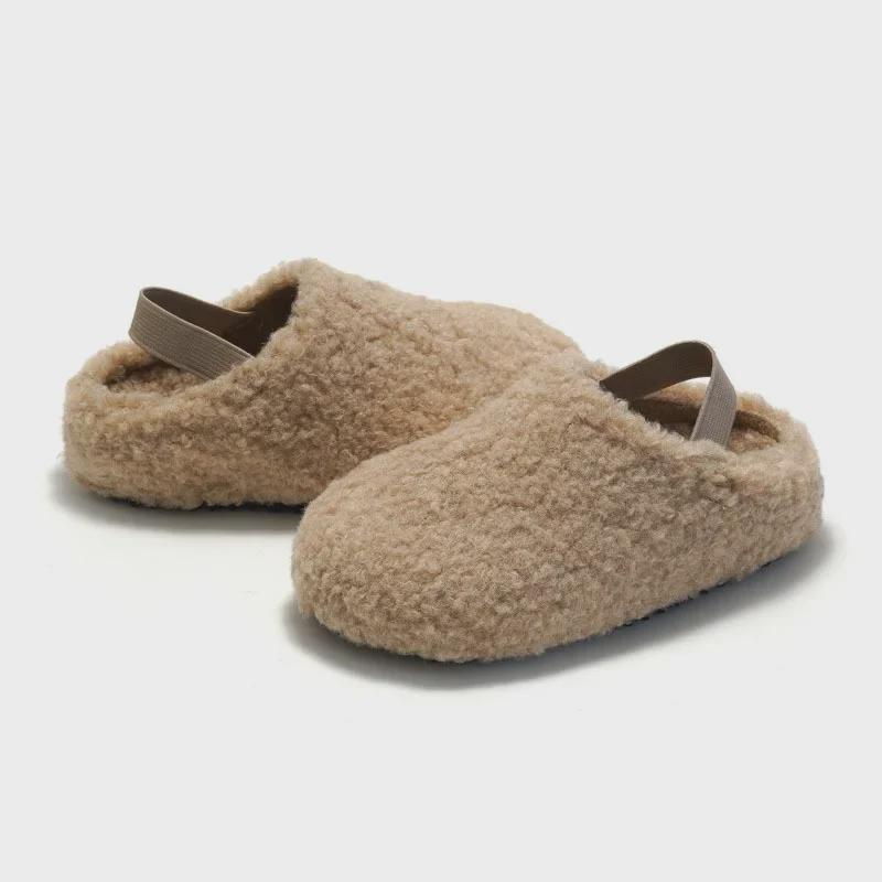 Сандалии Ruizu Kids Furry Cork Cotton Warm Velvet Sandals - Сандалии для мальчиков и девочек из флиса и хлопка
