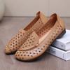Женские дышащие пенни-лоферы из искусственной кожи на плоской подошве с квадратным носком. Летняя обувь с отверстиями. Удобная прогулочная обувь без шнуровки. Женская рабочая прогулочная обувь.