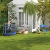 Sandbox for Children 106x106 cm Height-Adjustable Cover Blue