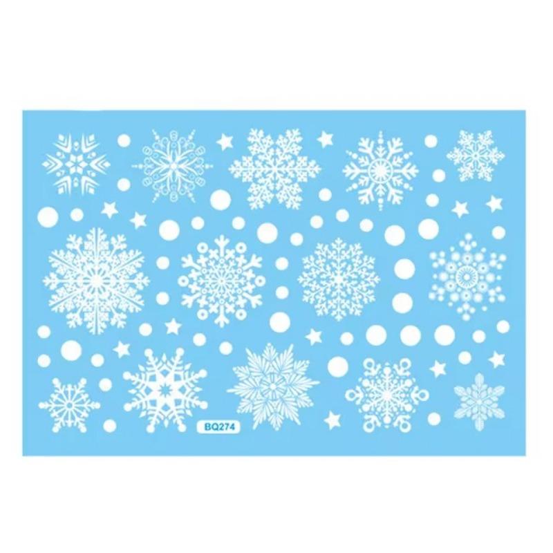 Снежинка электростатические наклейки на стену наклейки на окна и двери рождественские новогодние вечеринки настенная роспись для комнаты украшение дома