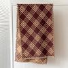 Color Matching Plaid Scarf Women's Imitation Cashmere Short Beard Circumference Students British Plaid High-end Fashion Casual Warmth