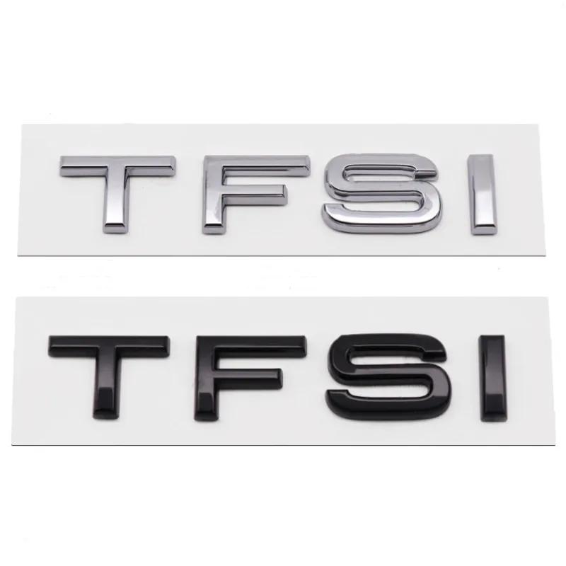 3D ABS Black TFSI Logo TDI TT Car Trunk Emblem Badge For Audi A3 A4 A5 A6 A7 A8 Q2 Q3 Q5 Q7 Q8 TFSI TDI Sticker Accessories
