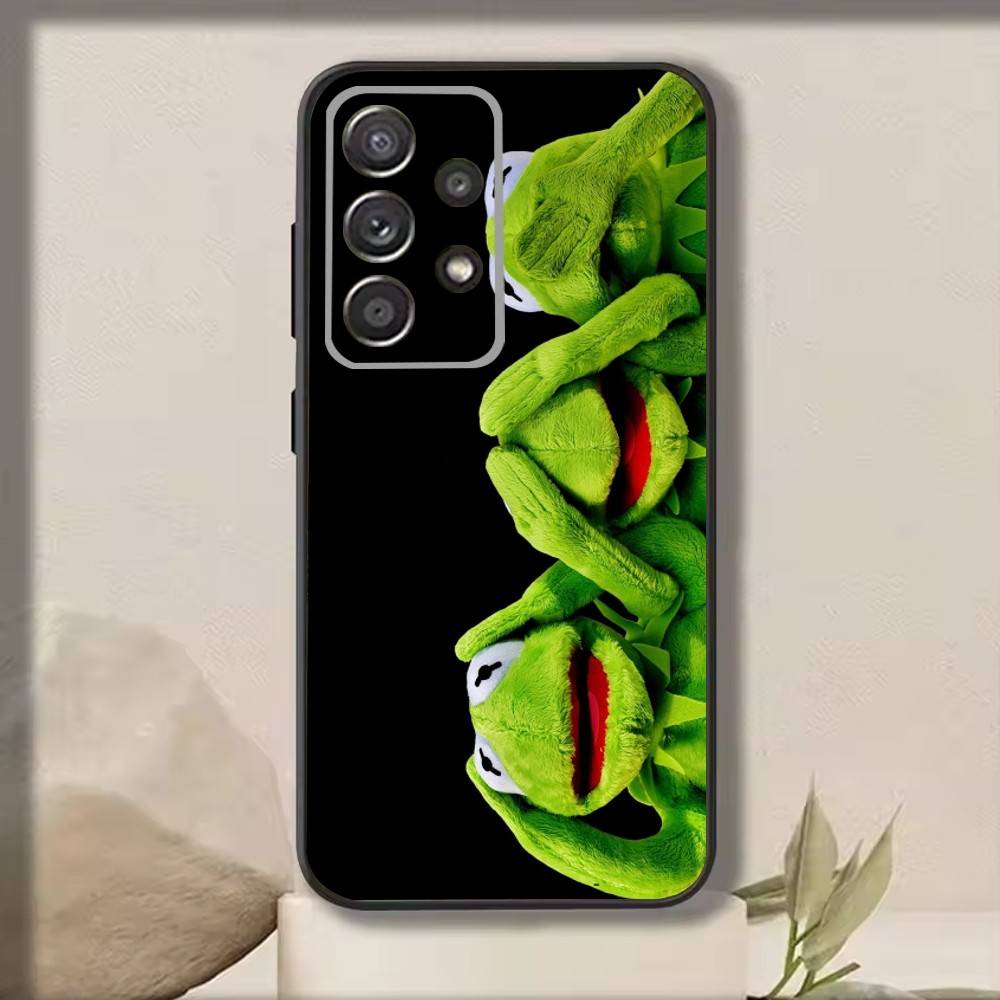 Чехол для телефона K-Кермит-лягушонок для Samsung S25, S24, S21, S22, S23, S30, Ultra, S20, Plus, Fe, Note, 10, 9, 5G Черный