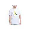 Letter Print Casual Crew Neck Short Sleeve Regular T-Shirt Men T-Shirts White NM1903E-KLR