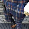 2025 Бестселлер Мужские клетчатые брюки в цифровую печать в стиле бизнес-кэжуал