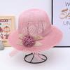 Summer New Women's Straw Hat Travel Sunscreen Hat Breathable Flower Pot Hat Fisherman's Hat Beach Hat