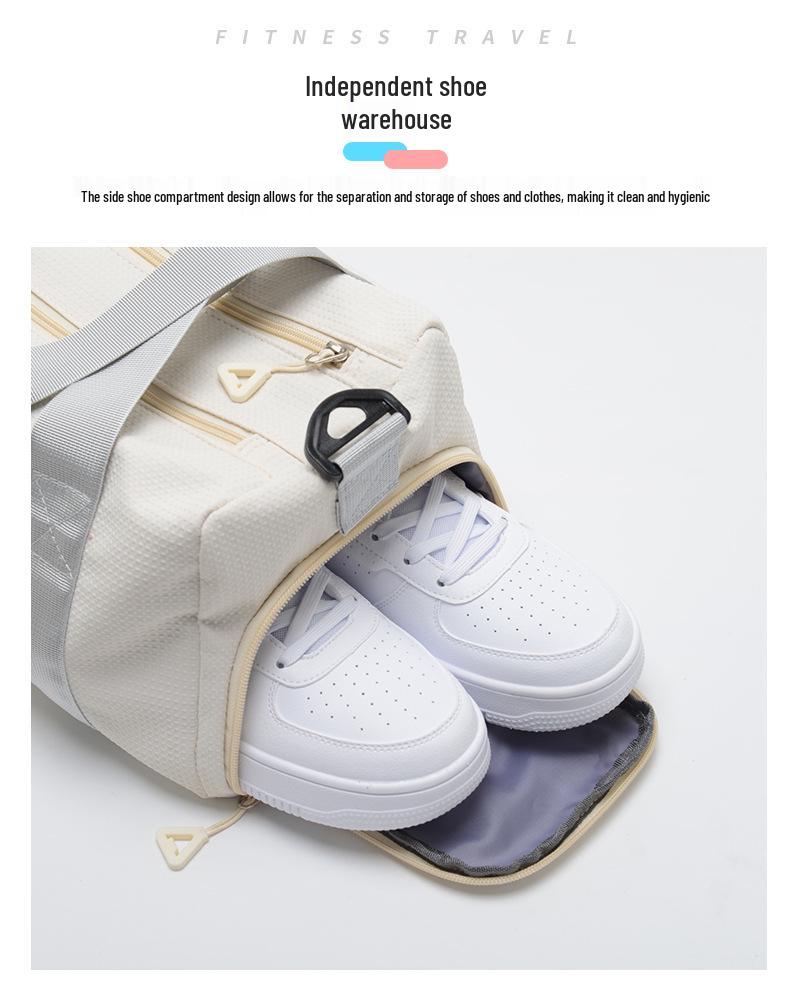 Женская летняя спортивная сумка с отделениями для влажных/сухих вещей, сумка для йоги, отделение для обуви, логотип с принтом,