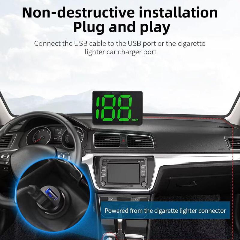 GPS Автомобильный цифровой спидометр Hud Head-Up Display Eletronicos Speed Gadgets Inteligentes Для всех автомобилей Датчик скорости Счетчик км/ч