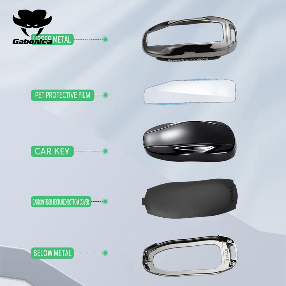 Новый чехол-держатель для брелока автомобиля Shell Holder для Tesla Model S Model 3 Model X из цинкового сплава, крышка для умного ключа, аксессуары-брелок