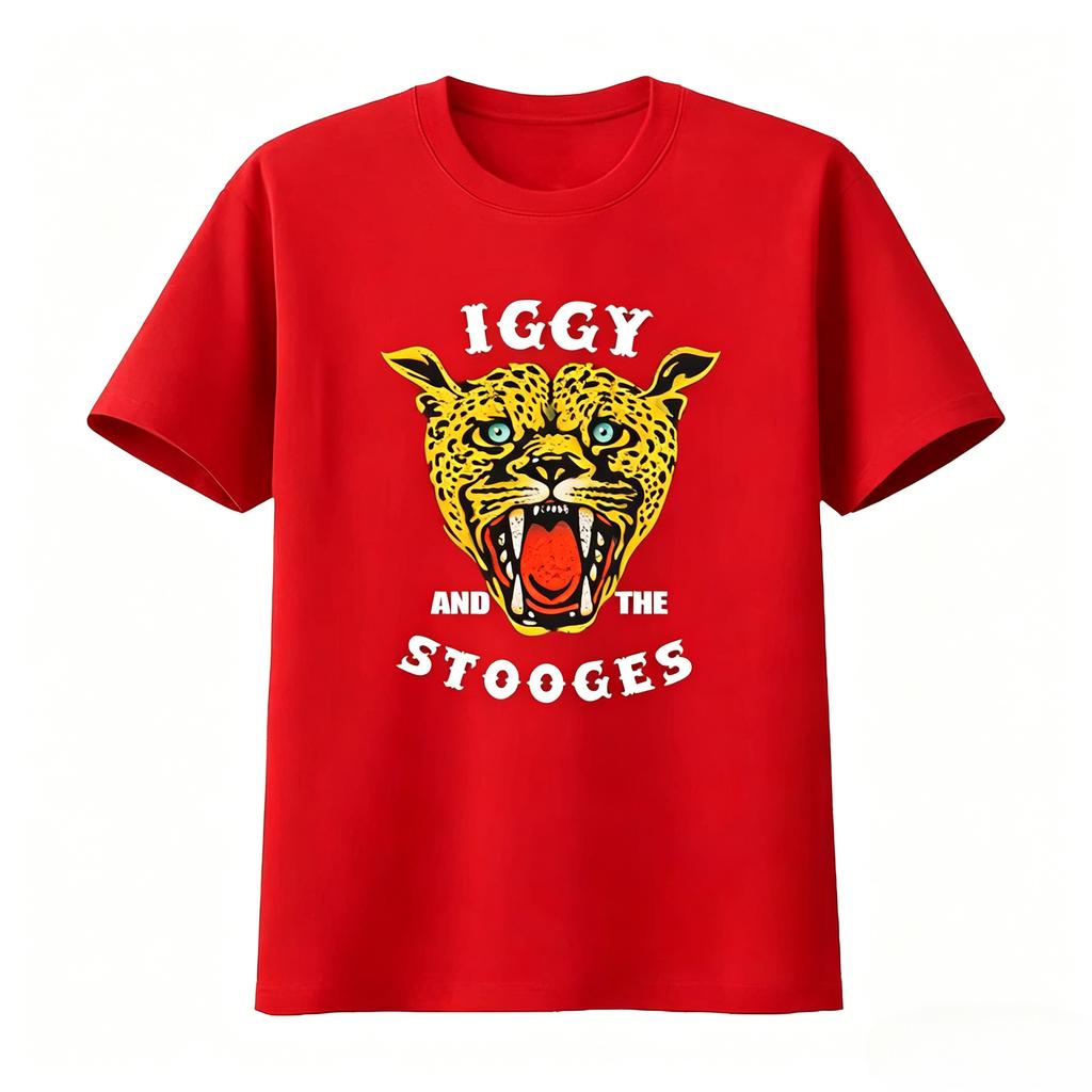 Iggy and The Stooges Cheetah Print T Shirt Casual Graphic Tshirt Unisexs Clothing and Womens Clothing 2026 Summer New T Shirt
