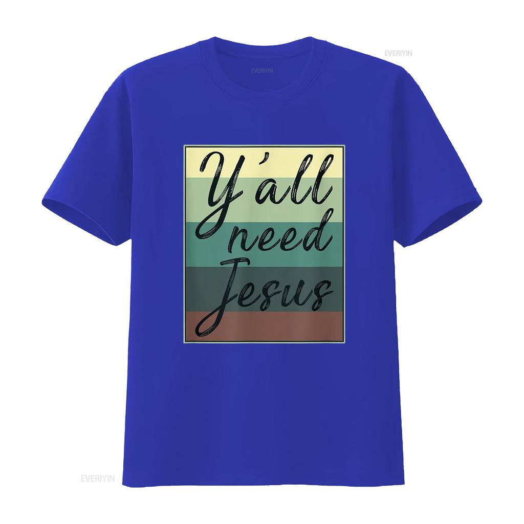 You All Need Jesus T Shirt vintage Washed Slightly Casual Comfortable Stylish fashion designer clothes Breathable graphic homme