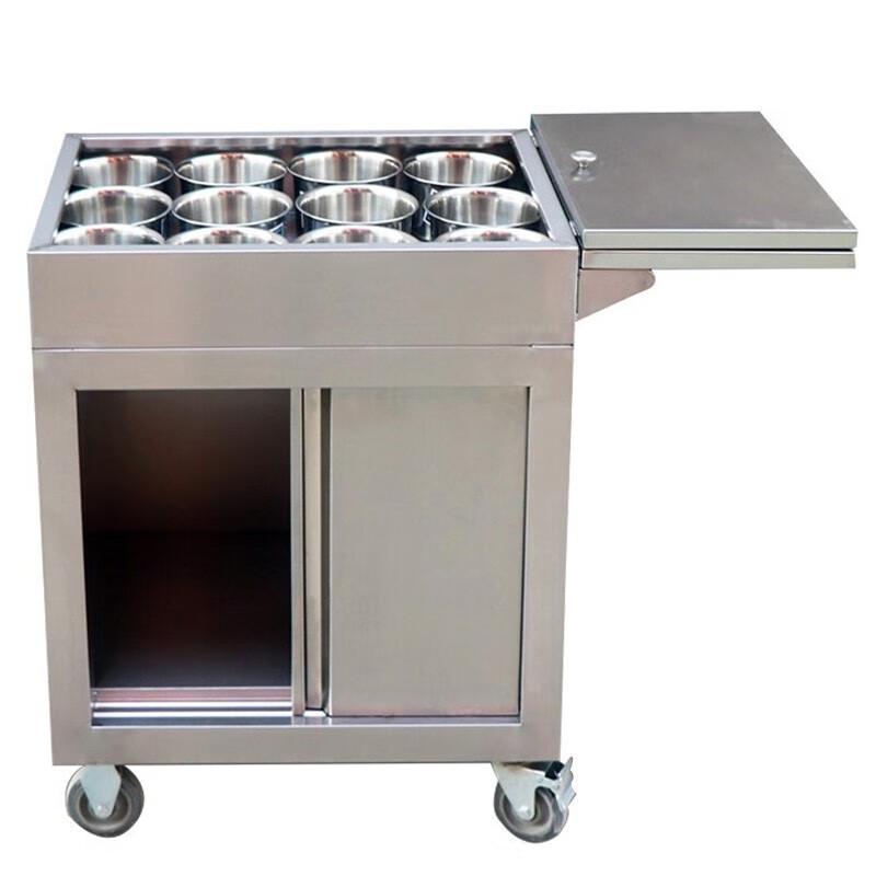 Stainless Steel Mobile Seasoning Cart