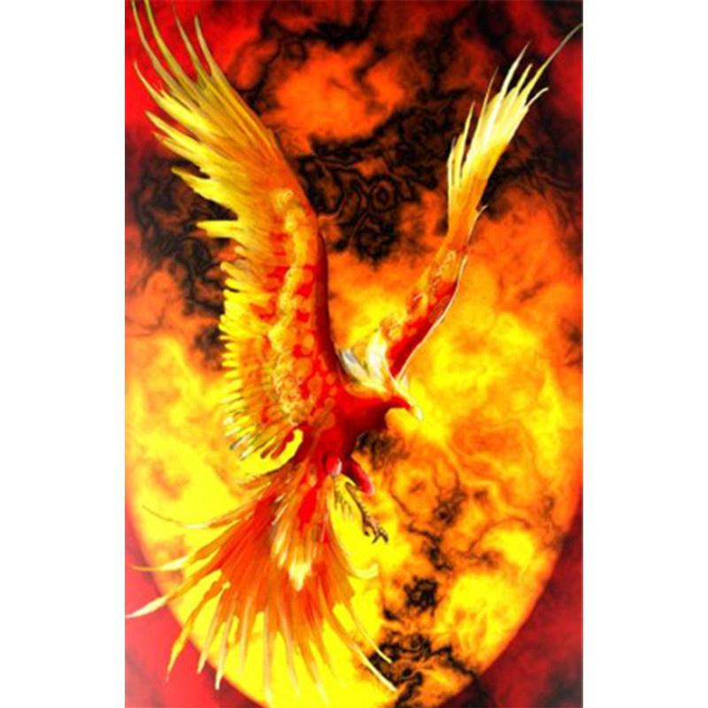 5D DIY Алмазная картина Пламя Феникс Алмазная вышивка Набор для вышивки крестом Полный горный хрусталь Мозаика Домашний декор
