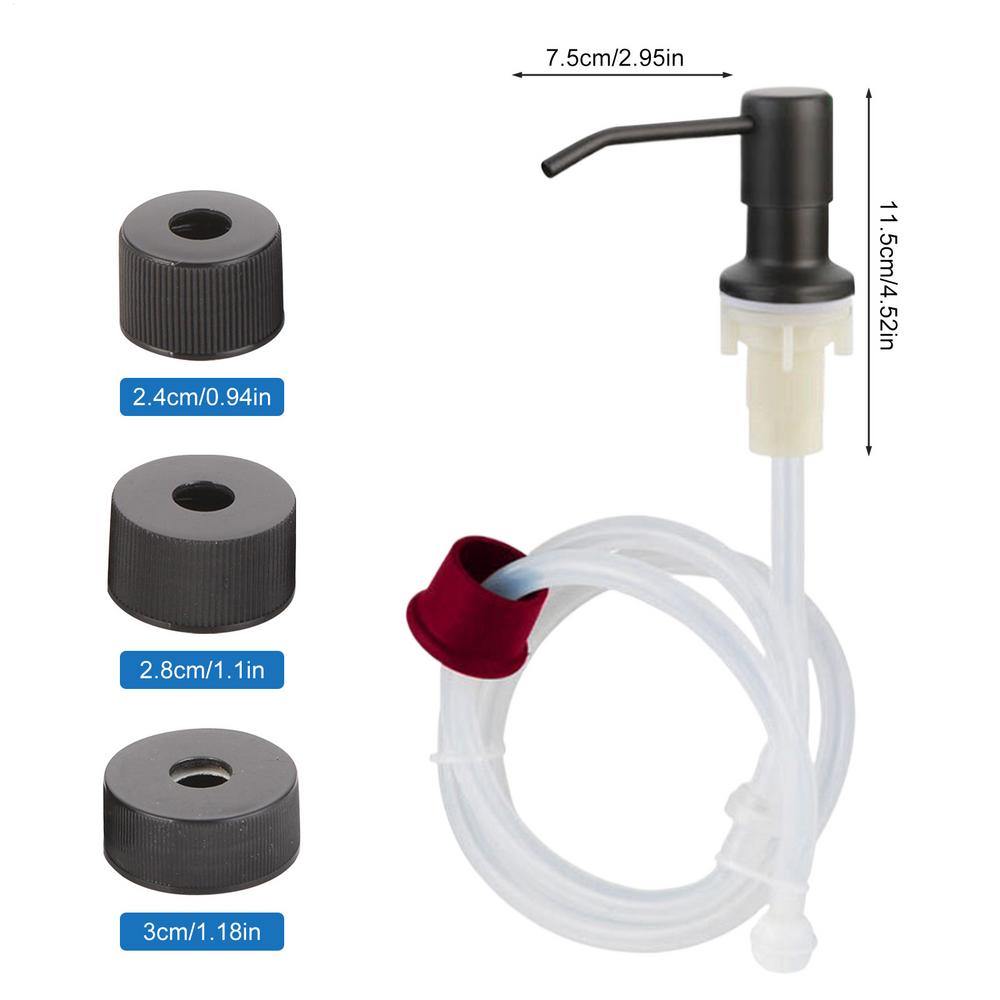 Дозатор для мыла из нержавеющей стали, комплект удлинительных трубок, кухонная мойка, дозатор жидкого мыла, лосьон для ванной комнаты, моющее средство, ручные пресс-насосы